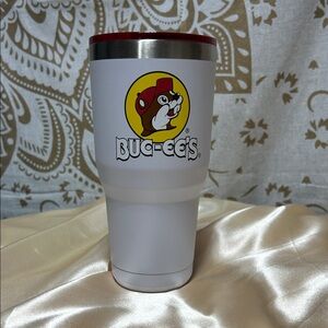Buc-ee's White and Red Insulated Travel Tumbler